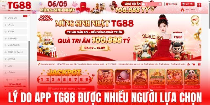 Lý do app TG88 được nhiều thành viên lựa chọn